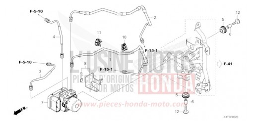 ABS-MODULATOR/BREMSLEITUNG (CRF250LRA/300LA/LRA) CRF300LAM de 2021